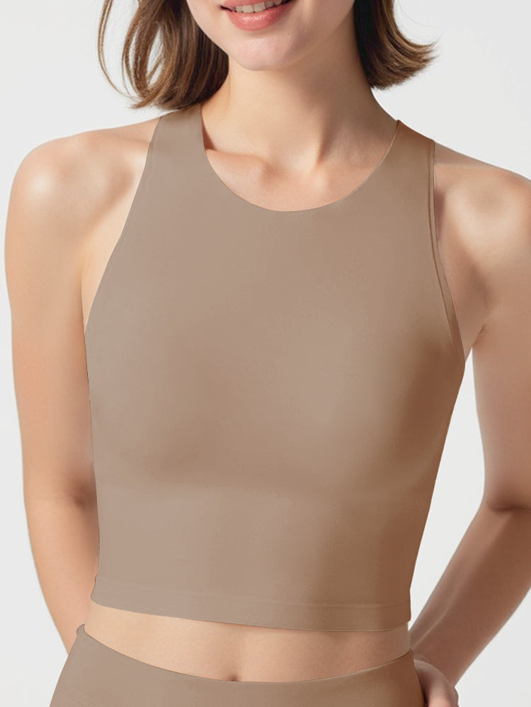 Seamless Comfort Sports Bra BROWN