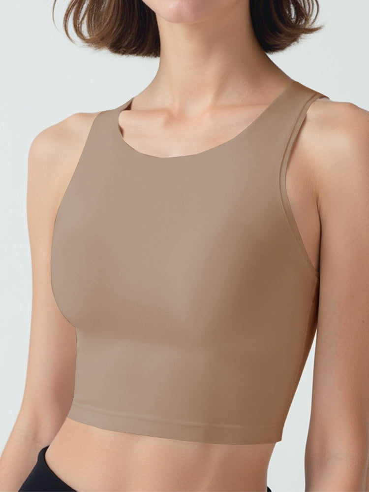 Seamless Comfort Sports Bra BROWN