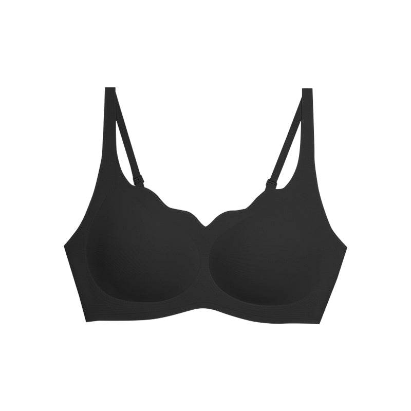 Wireless Sweetheart Neckline Bra Black