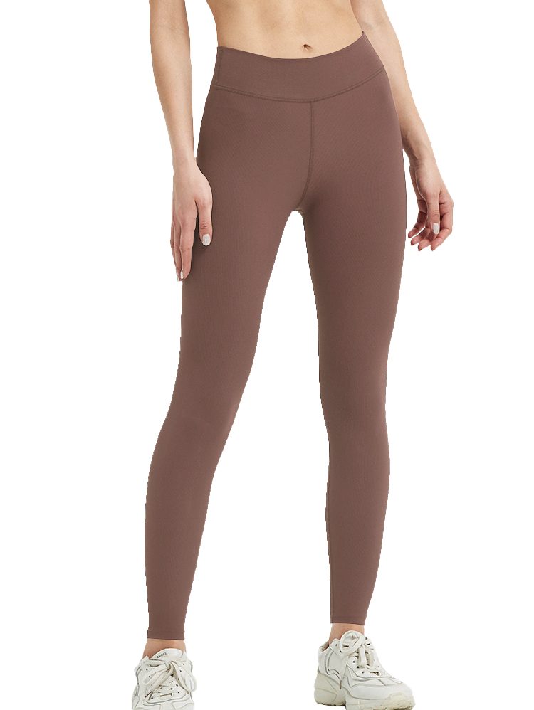 Blosira High-Waisted Ribbed Cuff 7/8 Yoga Leggings