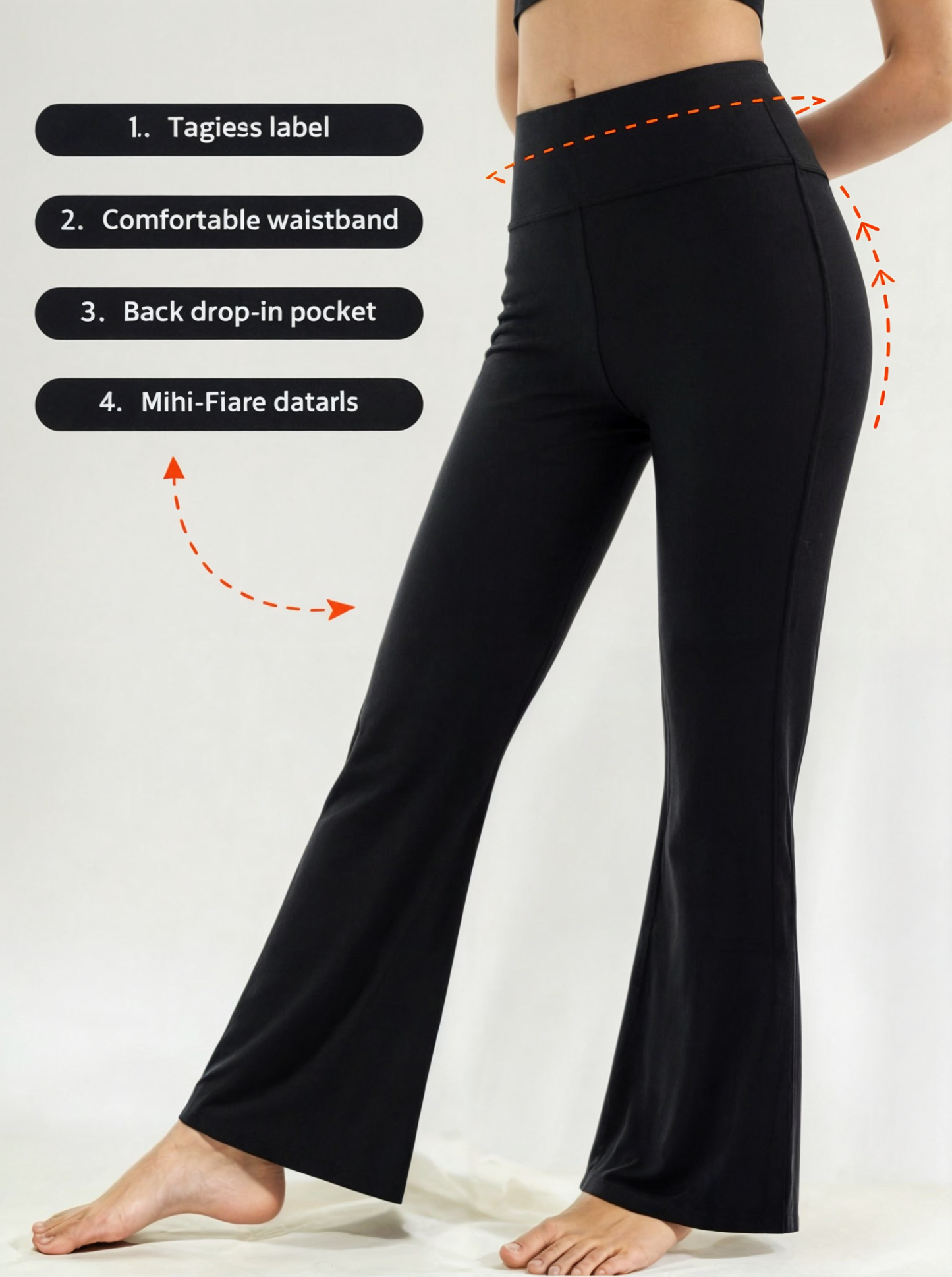 Mini Flare Yoga Pants for Women