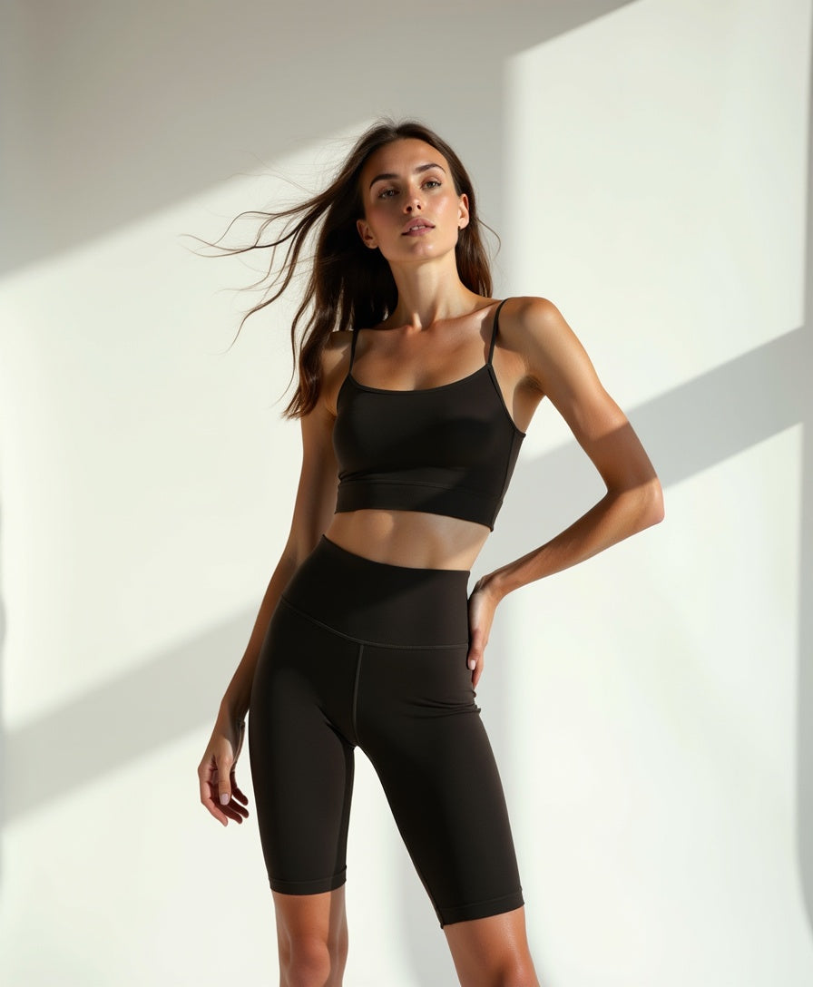 Knight-style above-the-knee shorts black