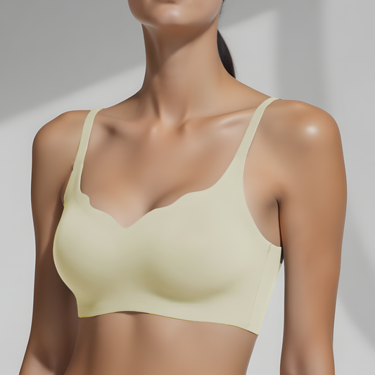Wireless Sweetheart Neckline Bra Yellow