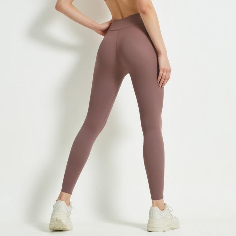 Blosira High-Waisted Ribbed Cuff 7/8 Yoga Leggings